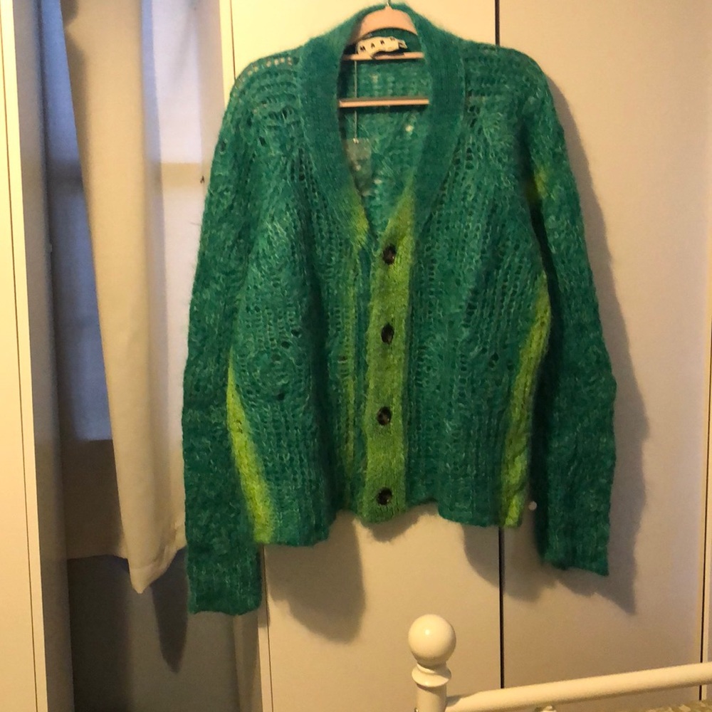 Marni Mohair Cardigan Sweater